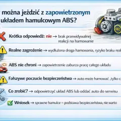 Zapowietrzone hamulce objawy: brak reakcji, wydłużona droga hamowania, ryzyko awarii. ABS nie chroni. Sprawne hamulce to podstawa bezpieczeństwa.