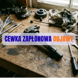 Narzędzia i cewka zapłonowa na drewnianym stole, gotowe do wymiany.