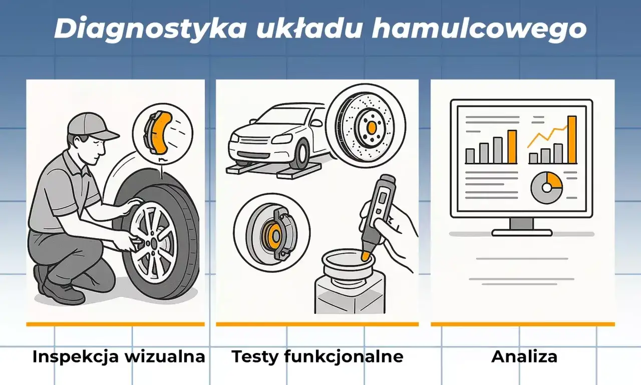 Jak sprawdzić tarcze hamulcowe: inspekcja wizualna, testy funkcjonalne i analiza danych.
